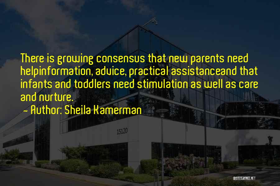 Sheila Kamerman Quotes: There Is Growing Consensus That New Parents Need Helpinformation, Advice, Practical Assistanceand That Infants And Toddlers Need Stimulation As Well