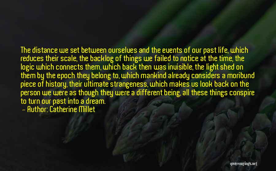 Catherine Millet Quotes: The Distance We Set Between Ourselves And The Events Of Our Past Life, Which Reduces Their Scale, The Backlog Of