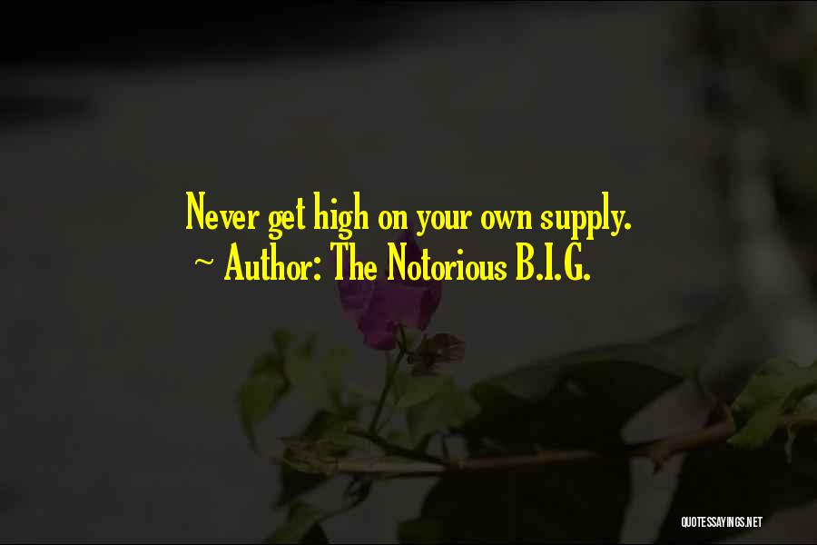 The Notorious B.I.G. Quotes: Never Get High On Your Own Supply.
