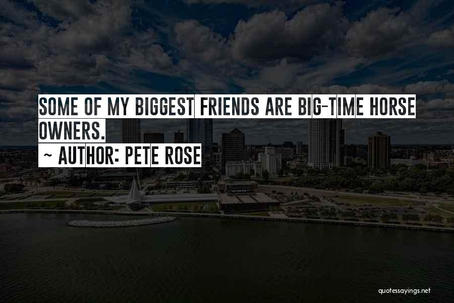 Pete Rose Quotes: Some Of My Biggest Friends Are Big-time Horse Owners.