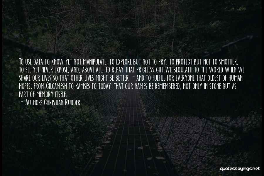 Christian Rudder Quotes: To Use Data To Know Yet Not Manipulate, To Explore But Not To Pry, To Protect But Not To Smother,