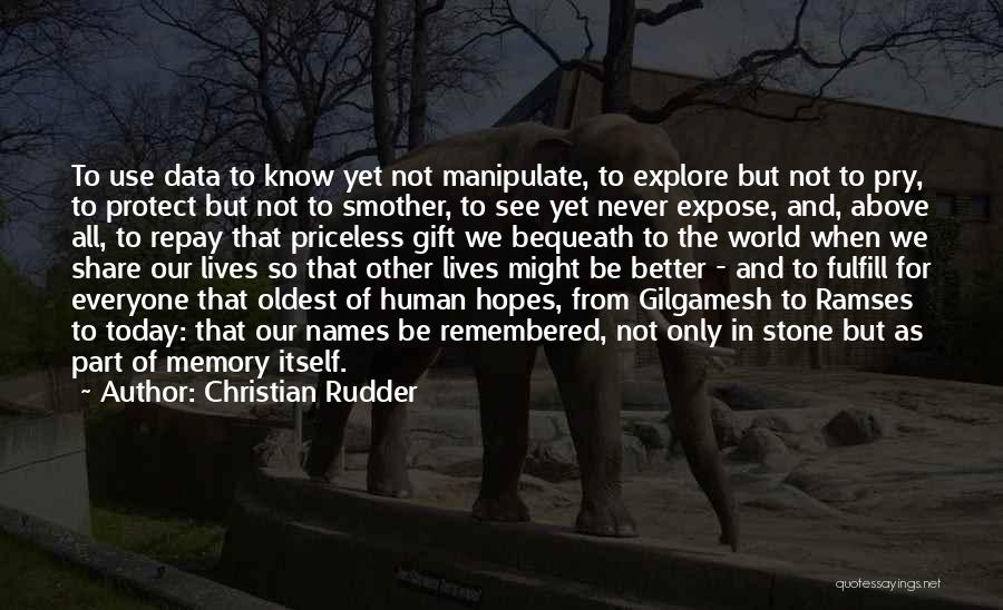 Christian Rudder Quotes: To Use Data To Know Yet Not Manipulate, To Explore But Not To Pry, To Protect But Not To Smother,