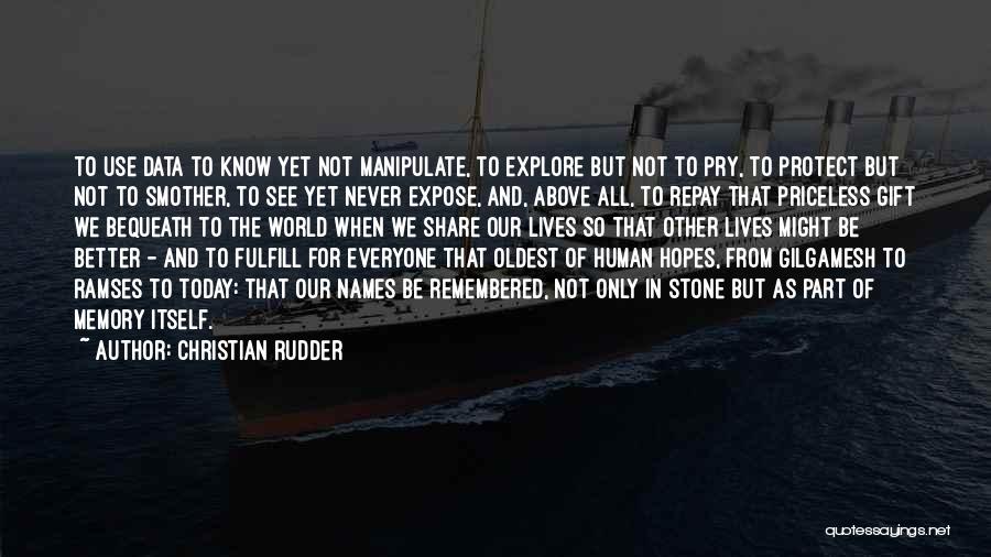 Christian Rudder Quotes: To Use Data To Know Yet Not Manipulate, To Explore But Not To Pry, To Protect But Not To Smother,