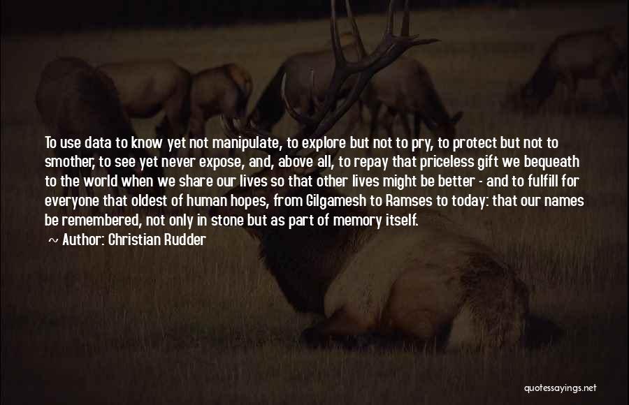 Christian Rudder Quotes: To Use Data To Know Yet Not Manipulate, To Explore But Not To Pry, To Protect But Not To Smother,