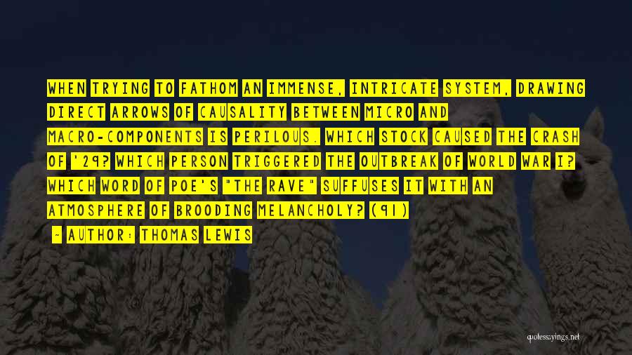 Thomas Lewis Quotes: When Trying To Fathom An Immense, Intricate System, Drawing Direct Arrows Of Causality Between Micro And Macro-components Is Perilous. Which