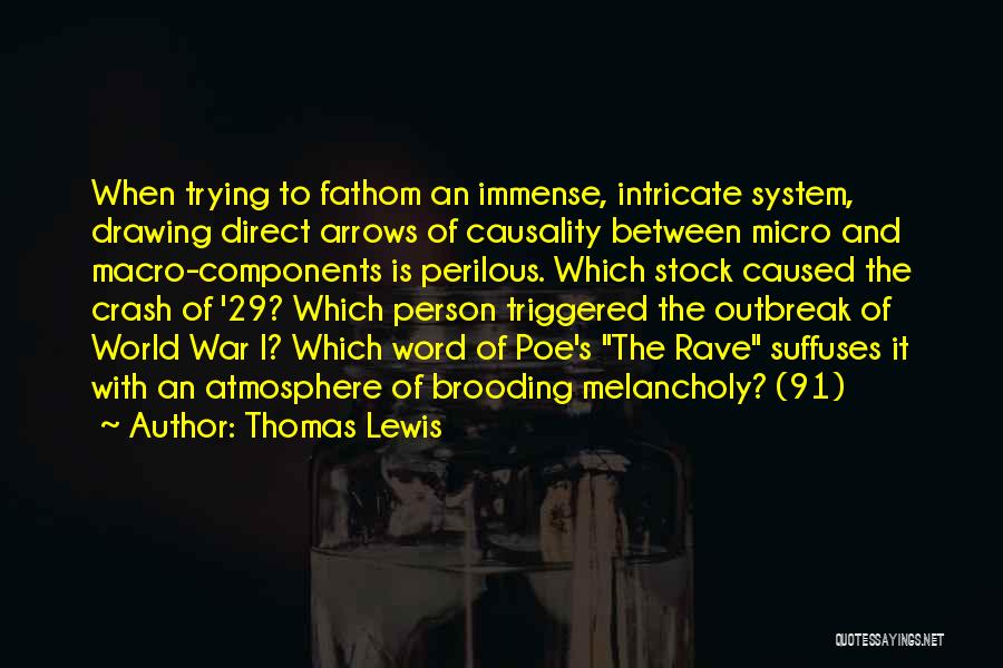 Thomas Lewis Quotes: When Trying To Fathom An Immense, Intricate System, Drawing Direct Arrows Of Causality Between Micro And Macro-components Is Perilous. Which