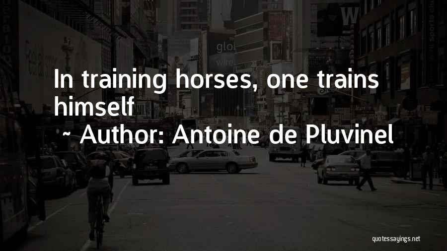 Antoine De Pluvinel Quotes: In Training Horses, One Trains Himself