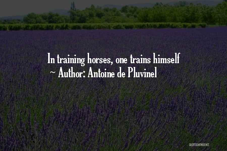Antoine De Pluvinel Quotes: In Training Horses, One Trains Himself