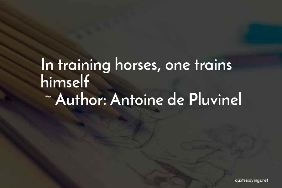 Antoine De Pluvinel Quotes: In Training Horses, One Trains Himself