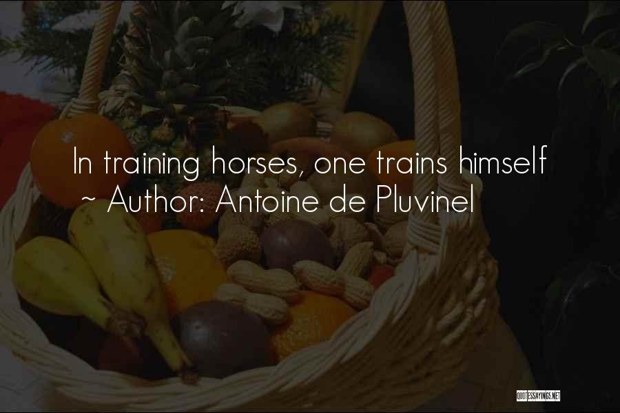 Antoine De Pluvinel Quotes: In Training Horses, One Trains Himself