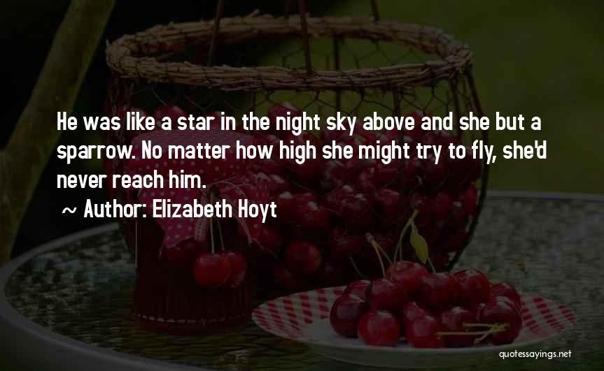 Elizabeth Hoyt Quotes: He Was Like A Star In The Night Sky Above And She But A Sparrow. No Matter How High She