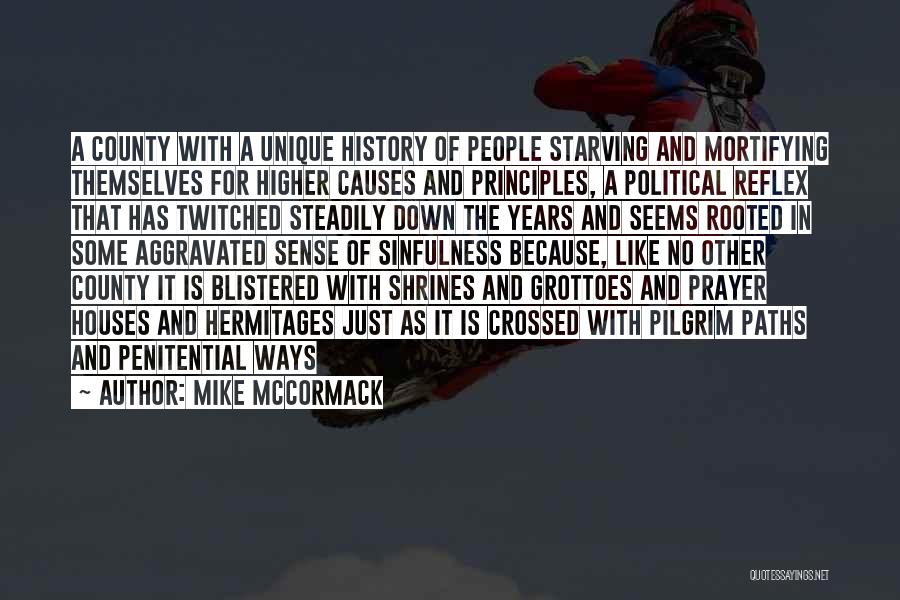 Mike McCormack Quotes: A County With A Unique History Of People Starving And Mortifying Themselves For Higher Causes And Principles, A Political Reflex