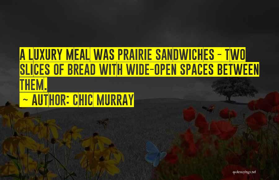 Chic Murray Quotes: A Luxury Meal Was Prairie Sandwiches - Two Slices Of Bread With Wide-open Spaces Between Them.