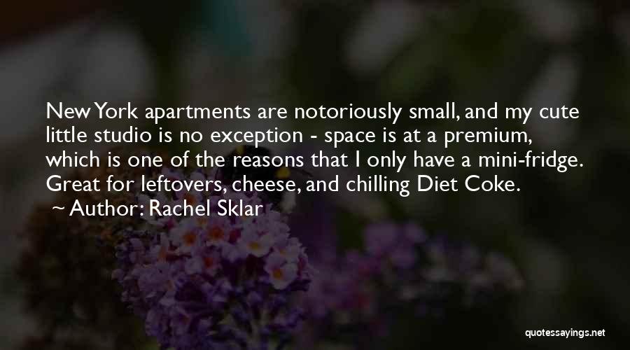 Rachel Sklar Quotes: New York Apartments Are Notoriously Small, And My Cute Little Studio Is No Exception - Space Is At A Premium,