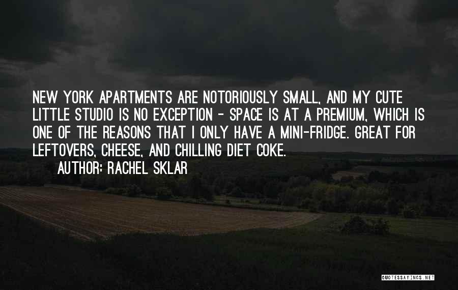 Rachel Sklar Quotes: New York Apartments Are Notoriously Small, And My Cute Little Studio Is No Exception - Space Is At A Premium,