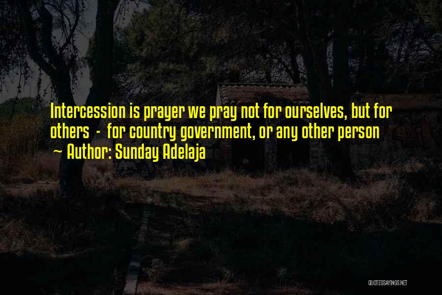 Sunday Adelaja Quotes: Intercession Is Prayer We Pray Not For Ourselves, But For Others - For Country Government, Or Any Other Person
