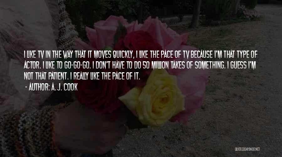 A. J. Cook Quotes: I Like Tv In The Way That It Moves Quickly, I Like The Pace Of Tv Because I'm That Type