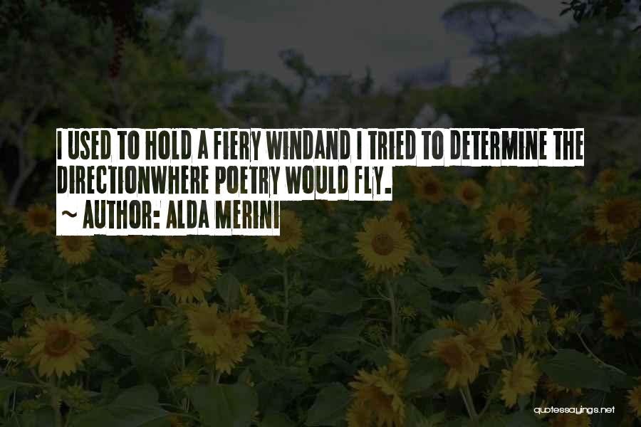 Alda Merini Quotes: I Used To Hold A Fiery Windand I Tried To Determine The Directionwhere Poetry Would Fly.