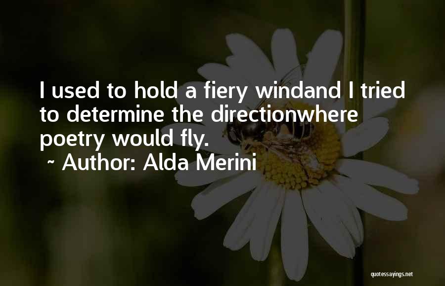 Alda Merini Quotes: I Used To Hold A Fiery Windand I Tried To Determine The Directionwhere Poetry Would Fly.