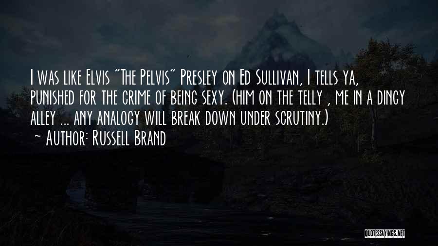 Russell Brand Quotes: I Was Like Elvis The Pelvis Presley On Ed Sullivan, I Tells Ya, Punished For The Crime Of Being Sexy.