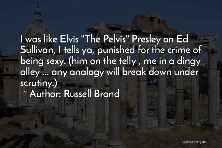 Russell Brand Quotes: I Was Like Elvis The Pelvis Presley On Ed Sullivan, I Tells Ya, Punished For The Crime Of Being Sexy.