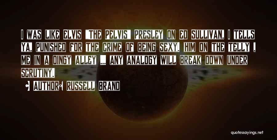 Russell Brand Quotes: I Was Like Elvis The Pelvis Presley On Ed Sullivan, I Tells Ya, Punished For The Crime Of Being Sexy.