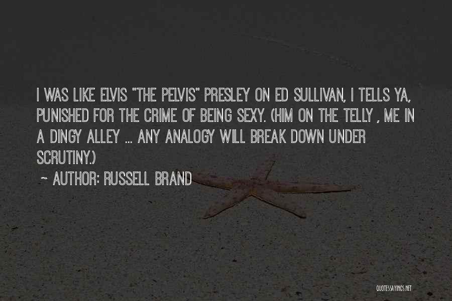 Russell Brand Quotes: I Was Like Elvis The Pelvis Presley On Ed Sullivan, I Tells Ya, Punished For The Crime Of Being Sexy.