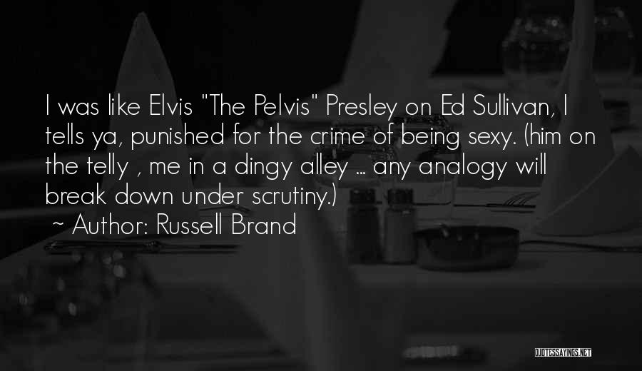 Russell Brand Quotes: I Was Like Elvis The Pelvis Presley On Ed Sullivan, I Tells Ya, Punished For The Crime Of Being Sexy.