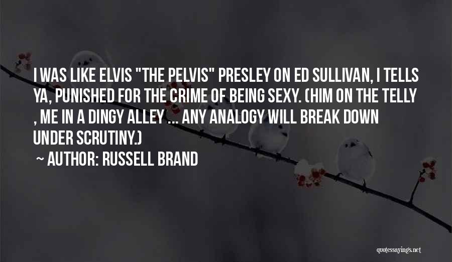 Russell Brand Quotes: I Was Like Elvis The Pelvis Presley On Ed Sullivan, I Tells Ya, Punished For The Crime Of Being Sexy.