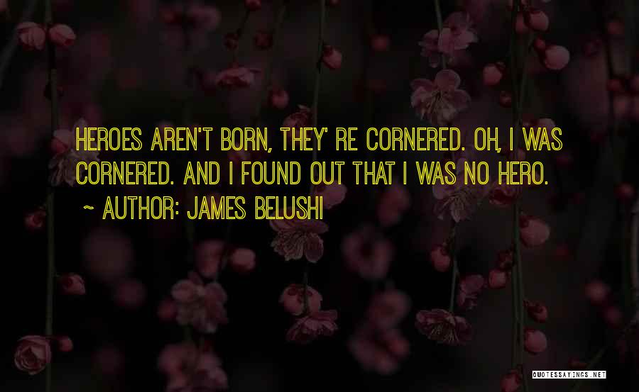 James Belushi Quotes: Heroes Aren't Born, They' Re Cornered. Oh, I Was Cornered. And I Found Out That I Was No Hero.