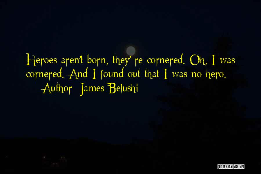 James Belushi Quotes: Heroes Aren't Born, They' Re Cornered. Oh, I Was Cornered. And I Found Out That I Was No Hero.