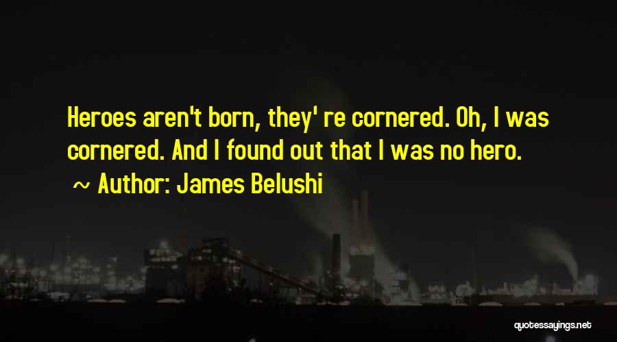 James Belushi Quotes: Heroes Aren't Born, They' Re Cornered. Oh, I Was Cornered. And I Found Out That I Was No Hero.
