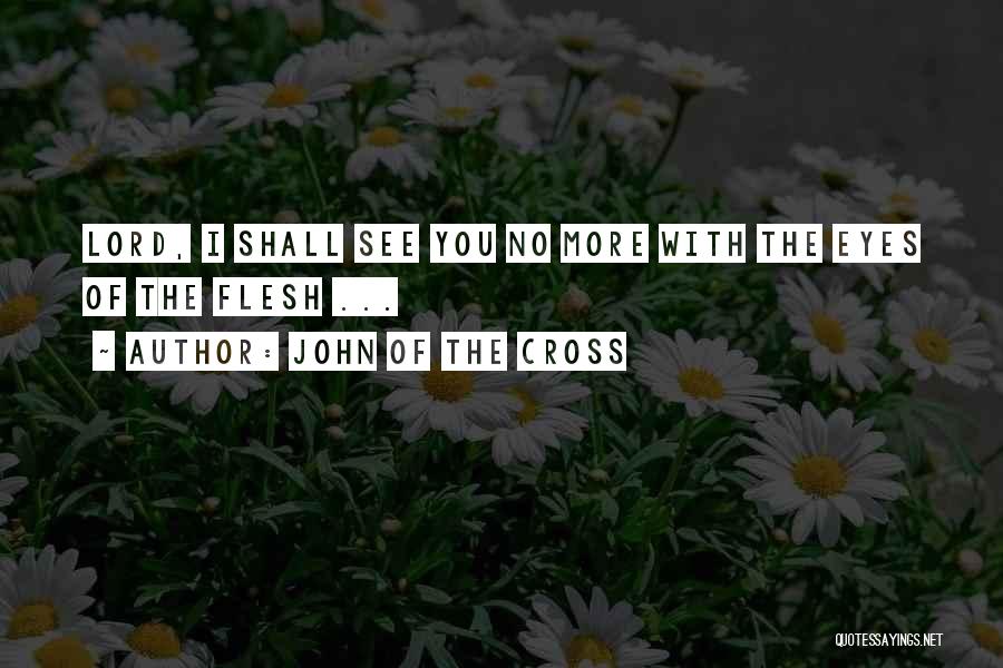 John Of The Cross Quotes: Lord, I Shall See You No More With The Eyes Of The Flesh ...