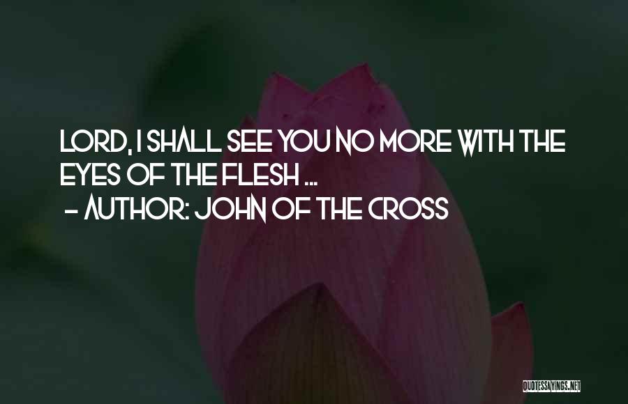 John Of The Cross Quotes: Lord, I Shall See You No More With The Eyes Of The Flesh ...