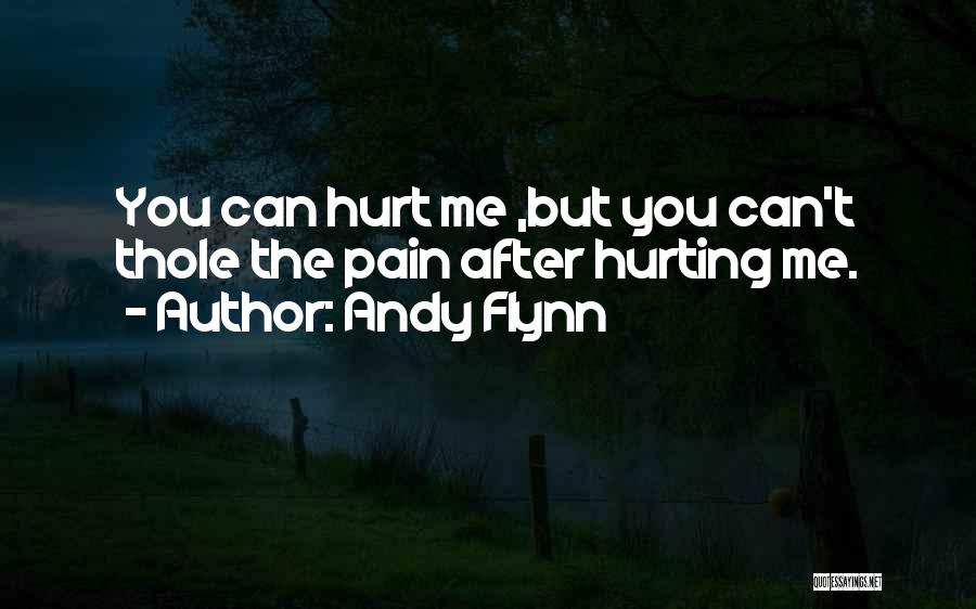 Andy Flynn Quotes: You Can Hurt Me ,but You Can't Thole The Pain After Hurting Me.