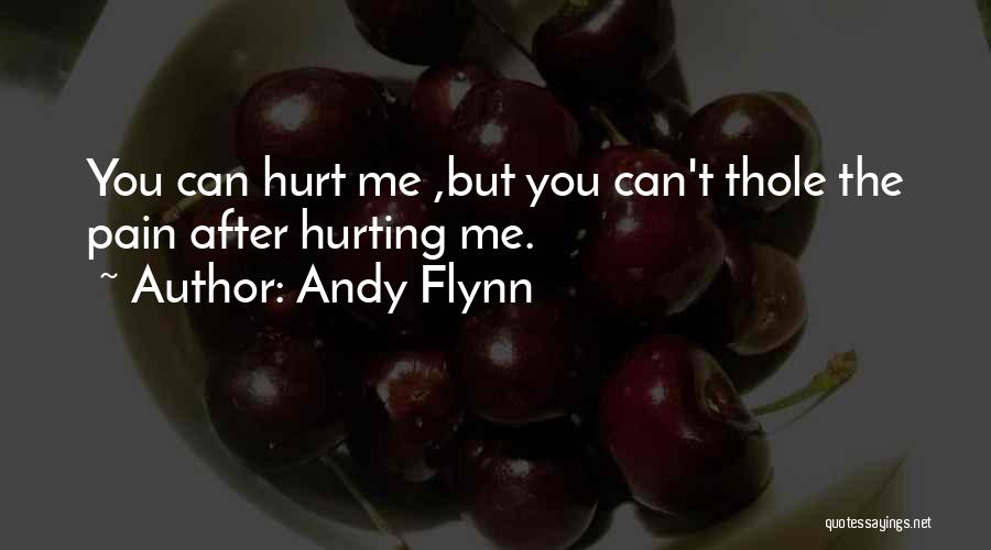 Andy Flynn Quotes: You Can Hurt Me ,but You Can't Thole The Pain After Hurting Me.