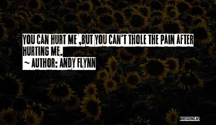 Andy Flynn Quotes: You Can Hurt Me ,but You Can't Thole The Pain After Hurting Me.