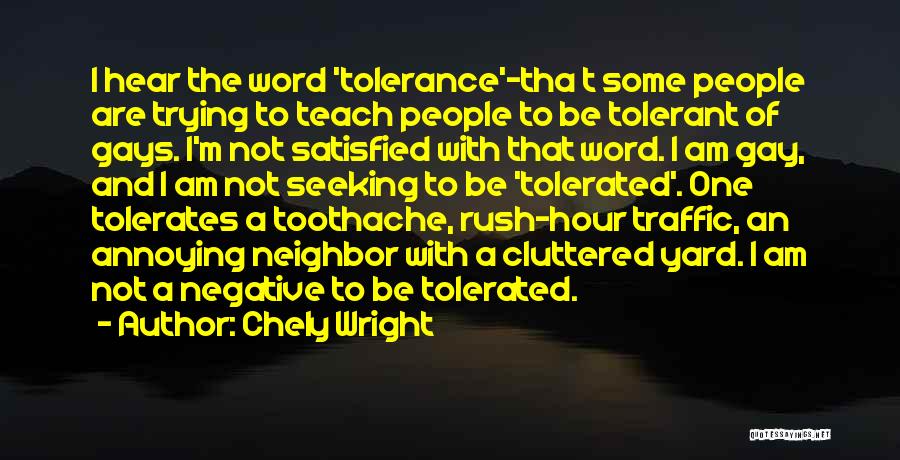 Chely Wright Quotes: I Hear The Word 'tolerance'-tha T Some People Are Trying To Teach People To Be Tolerant Of Gays. I'm Not