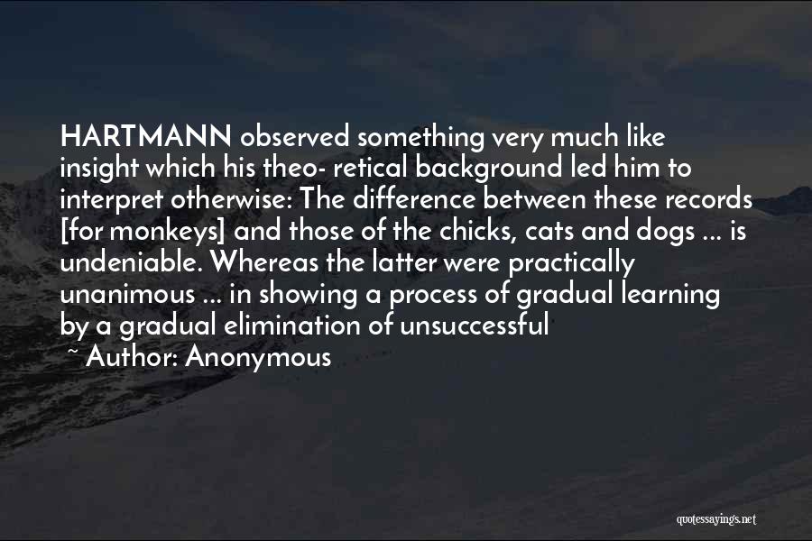 Anonymous Quotes: Hartmann Observed Something Very Much Like Insight Which His Theo- Retical Background Led Him To Interpret Otherwise: The Difference Between