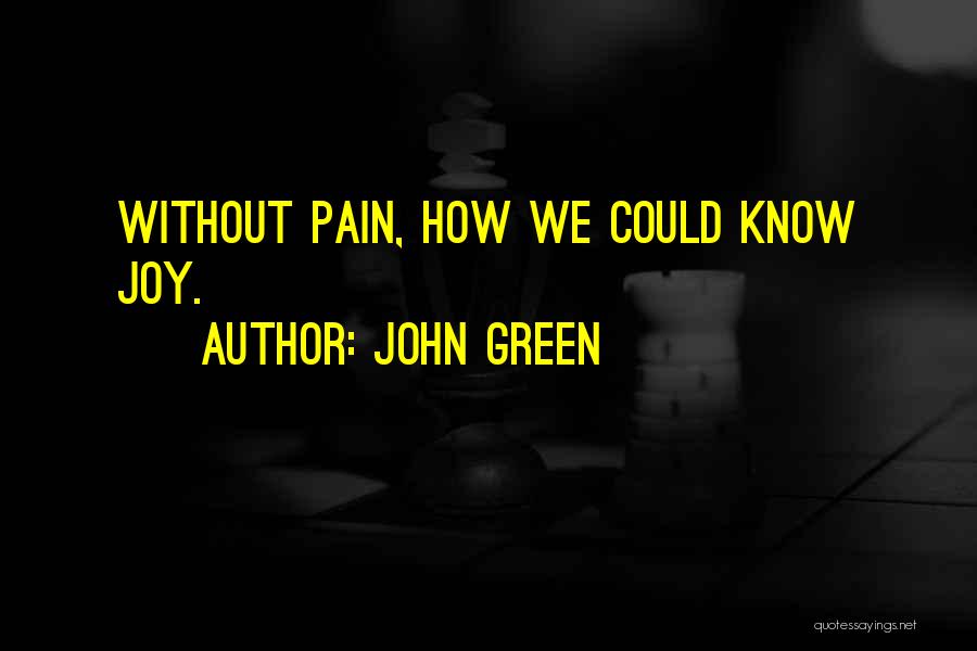 John Green Quotes: Without Pain, How We Could Know Joy.