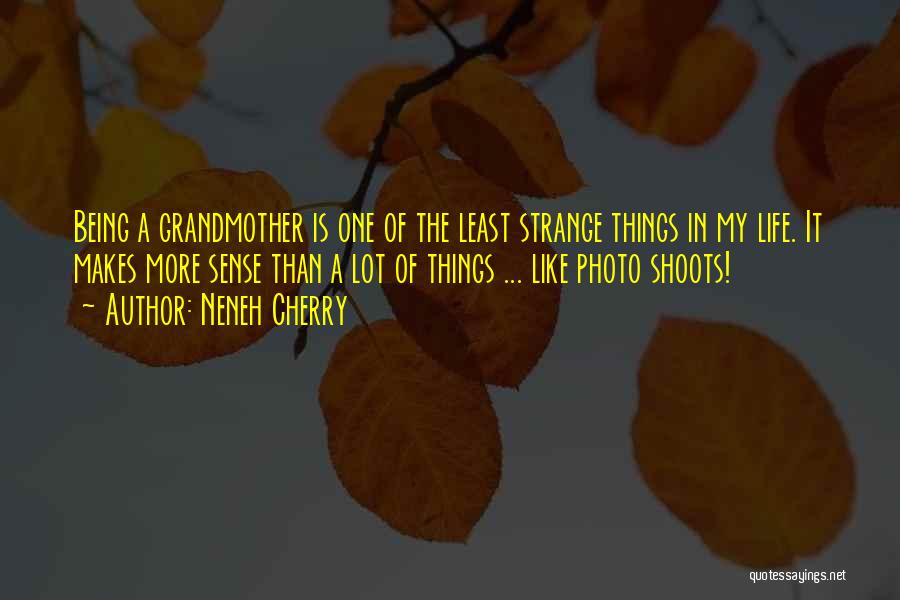 Neneh Cherry Quotes: Being A Grandmother Is One Of The Least Strange Things In My Life. It Makes More Sense Than A Lot