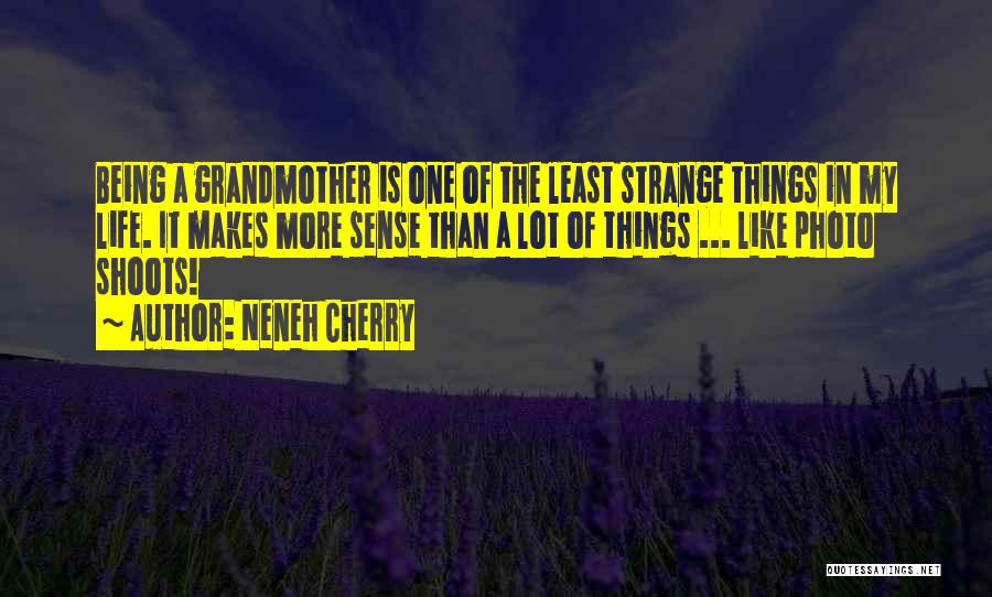 Neneh Cherry Quotes: Being A Grandmother Is One Of The Least Strange Things In My Life. It Makes More Sense Than A Lot