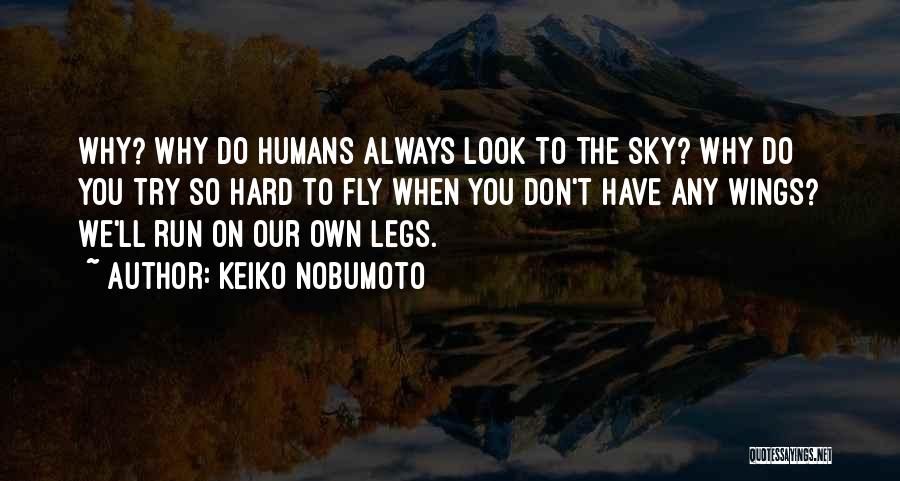 Keiko Nobumoto Quotes: Why? Why Do Humans Always Look To The Sky? Why Do You Try So Hard To Fly When You Don't
