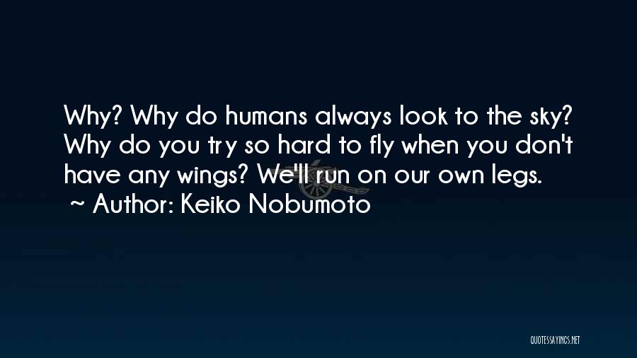 Keiko Nobumoto Quotes: Why? Why Do Humans Always Look To The Sky? Why Do You Try So Hard To Fly When You Don't