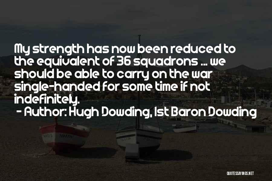 Hugh Dowding, 1st Baron Dowding Quotes: My Strength Has Now Been Reduced To The Equivalent Of 36 Squadrons ... We Should Be Able To Carry On