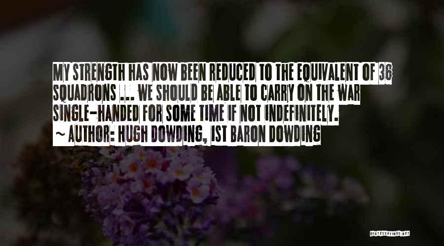 Hugh Dowding, 1st Baron Dowding Quotes: My Strength Has Now Been Reduced To The Equivalent Of 36 Squadrons ... We Should Be Able To Carry On