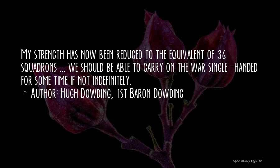 Hugh Dowding, 1st Baron Dowding Quotes: My Strength Has Now Been Reduced To The Equivalent Of 36 Squadrons ... We Should Be Able To Carry On