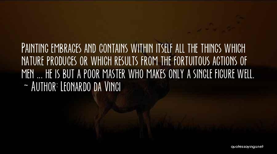 Leonardo Da Vinci Quotes: Painting Embraces And Contains Within Itself All The Things Which Nature Produces Or Which Results From The Fortuitous Actions Of