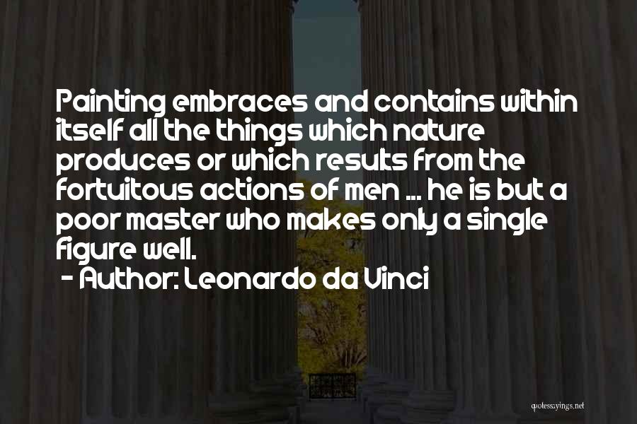 Leonardo Da Vinci Quotes: Painting Embraces And Contains Within Itself All The Things Which Nature Produces Or Which Results From The Fortuitous Actions Of