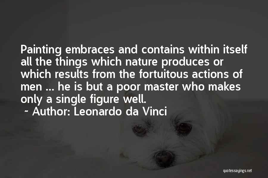 Leonardo Da Vinci Quotes: Painting Embraces And Contains Within Itself All The Things Which Nature Produces Or Which Results From The Fortuitous Actions Of